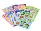 Custom vinyl sticker sheets with colorful designs on white vinyl material - Sticker Sheet Printing