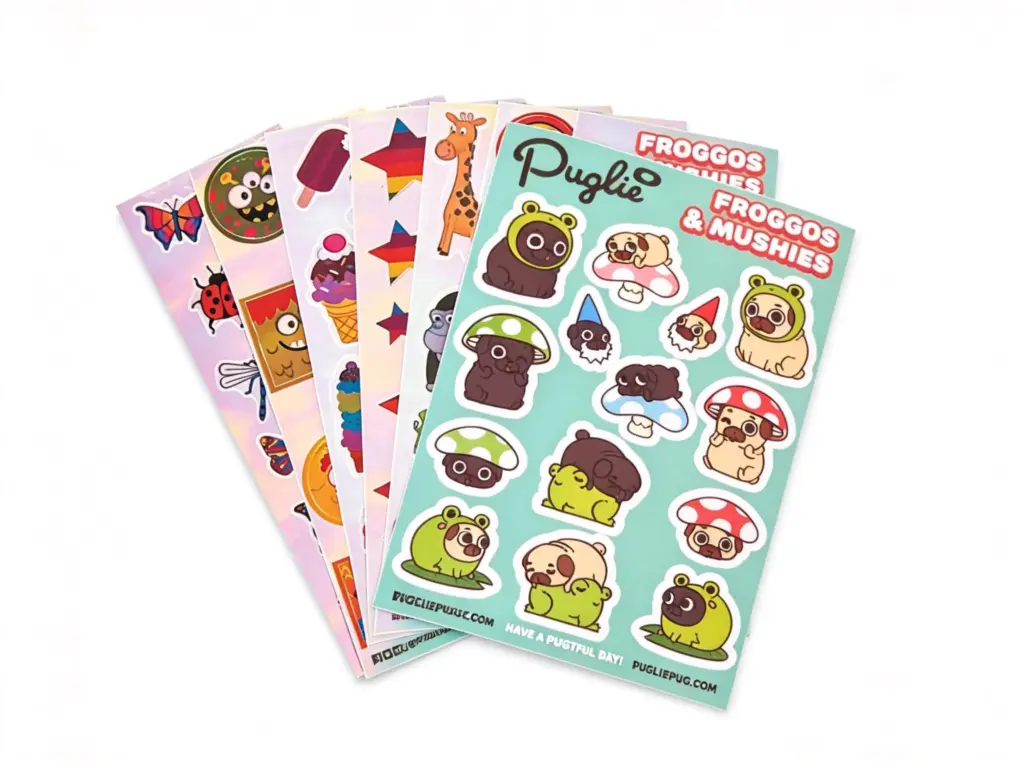 Full-color CMYK printed vinyl sticker sheets - Sticker Sheet Printing