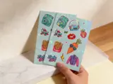 Glitter sticker sheets with sparkling lamination finish on vinyl material - Sticker Sheet Printing