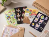 Vinyl sticker sheet printing with professional packaging in lifestyle setting - Sticker Sheet Printing